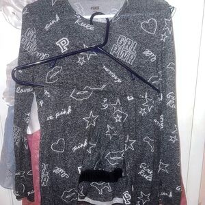 Victoria Secret PINK GIRL POWER Viscose Sleepwear Pajama Set MEDIUM
